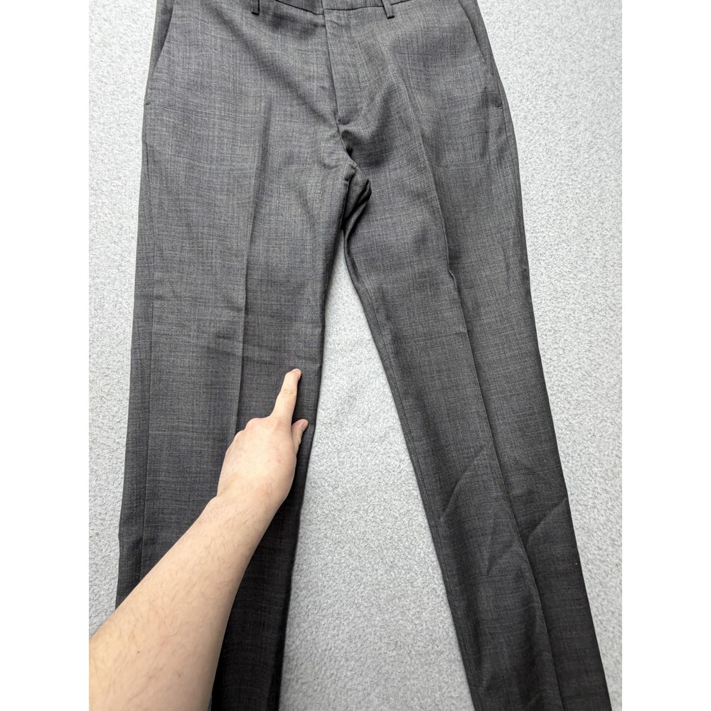 J.Crew Thompson Dress Pants Mens 30x30 Gray Wool Flat Front Lined Office Wear - Picture 2 of 11